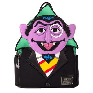 Loungefly Sesame Street Exclusive Count Von Count Cosplay Mini Backpack